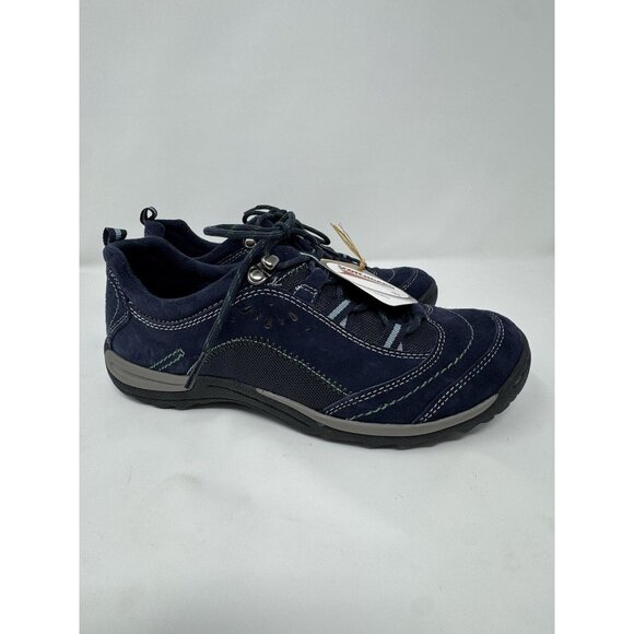 Earth Origins Women's Kamryn Shoes Size 7.5 Navy Suede Leather Lace Up Sneakers - Picture 1 of 12